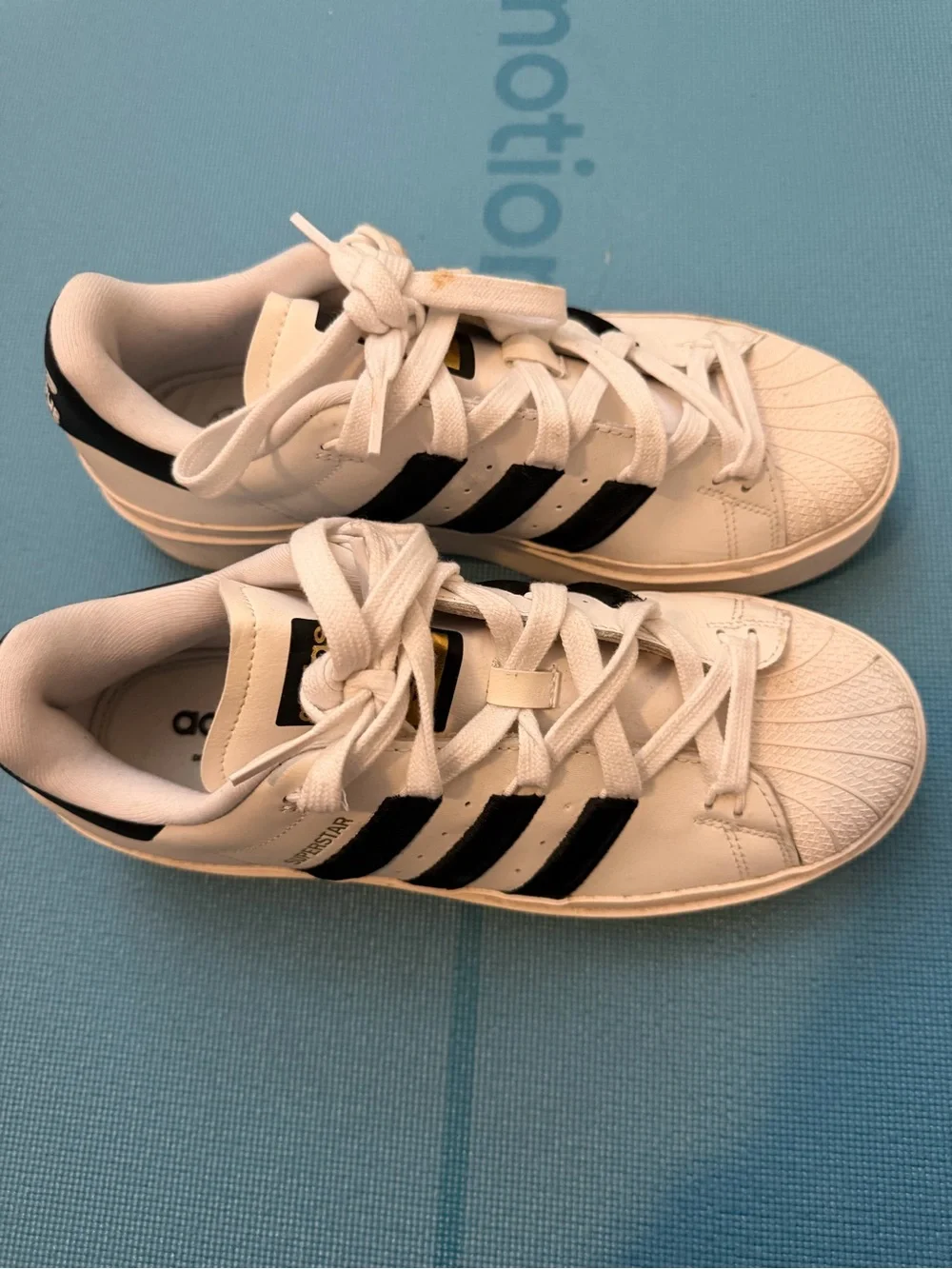 adidas Women's White and Black Platform Sneakers